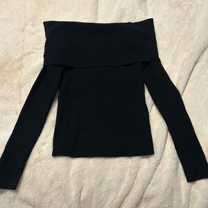 Wilfred Black Off-the-Shoulder Sweater